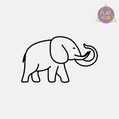 elephant line icon
