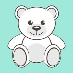 Toy polar white bear