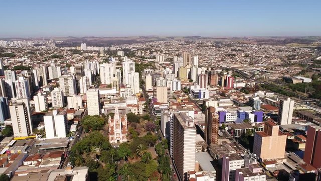 Aerial View of Ribeirao Preto city in Sao Paulo, Brazil