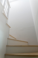 Fototapeta premium wooden staircase in modern house