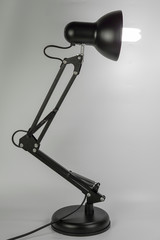 Table black lamp isolated on a white background