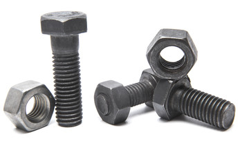 bolt and nut isolated on white background