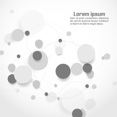 Abstract template with Overlapping circle clean Minimal style. Modern graphic. Design elements. Vector illustration