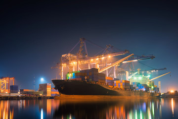 Shipping terminal and shipyard., Business transportation.
