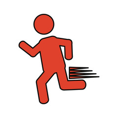 Fitness man pictogram