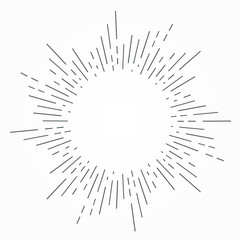 Obraz premium Vintage ręcznie rysowane ilustracji wektorowych sunburst