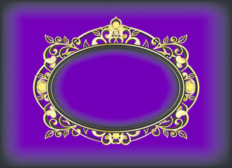 Oval frame of gold and silver, Luxurious royal style. Decorative vintage frames and borders set,photo frame with corner line floral, frame floral template, frame flourishes set of border and corner