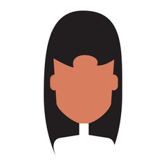 Woman faceless cartoon