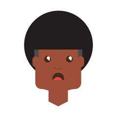 Man with heart attack face cartoon