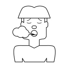 Man faceless cartoon