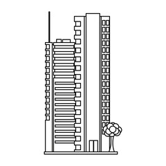 buildings urban business or residence and tree nature