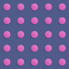 abstract modern texture seamless pattern with 3d pink pins on a dark blue background