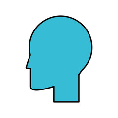 Human head silhouette