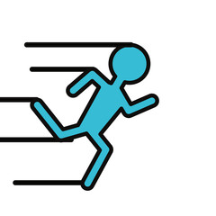 Man running pictogram