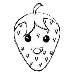 Obraz premium strawberry fresh kawaii character