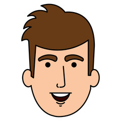 young man head avatar character