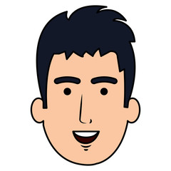 young man head avatar character