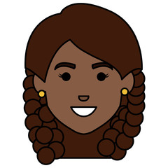 beautiful african head woman avatar character