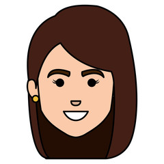 beautiful woman head avatar character