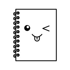 notebook school kawaii character