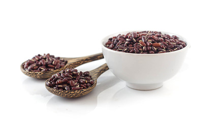 Red bean on white