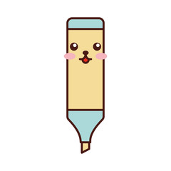 highlighter pen kawaii character