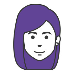 beautiful woman head avatar character