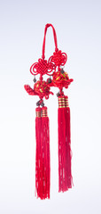 Obraz premium chinese knot or Lucky knot for chinese new year decoration on background.