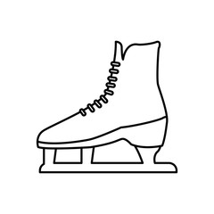 classic ice figure skates sport equipment side view