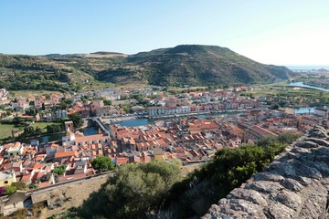 Obraz premium Bosa veduta aerea