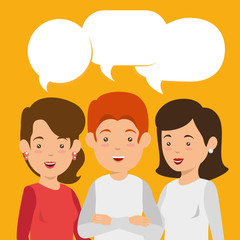 group of business people women and men