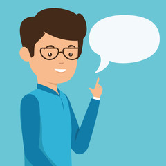 business people with speech bubbles communication