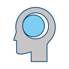 Human head silhouette