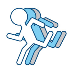 Man running pictogram