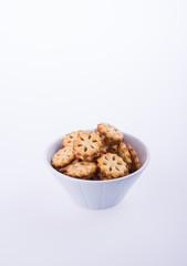 cookie biscuits with filling on background