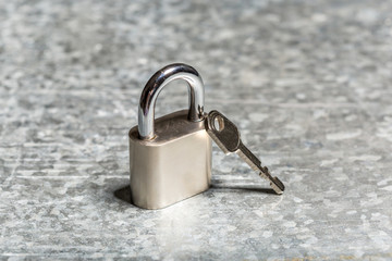 Padlock on the table