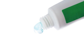 Dental toothpaste isolated on white background