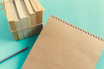 Composition with books on the table