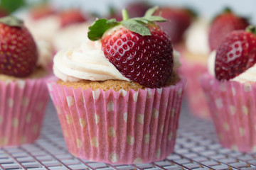 Strawberry cupcakes