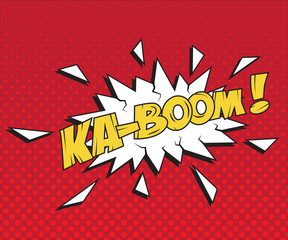Speech bubble KA-BOOM. Vector comic book element.