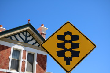 Traffic light sign in Fremantle, Australia
