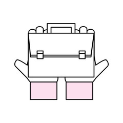 Business briefcase isolated