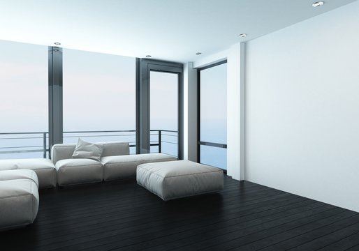 Comfortable corner in a modern living room