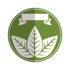 seal stamp with decorative leaves icon