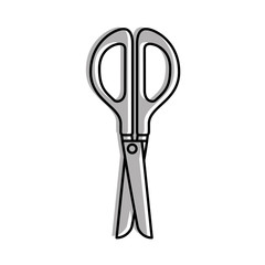 scissor cut isolated icon
