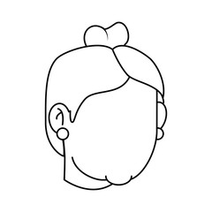 Grandmother faceless cartoon