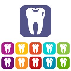 Tooth icons set