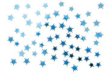 étoiles bleues, fond blanc
