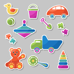 Kids toys - big vector flat set