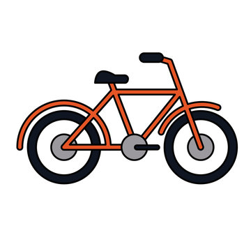 bike or bicycle sideview icon image